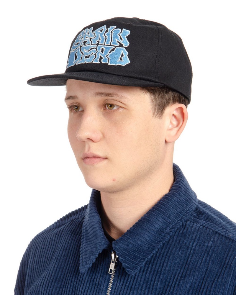 Black Brain Dead Prehistoric Twill Six Panel Hat | AU 4583290-ZM