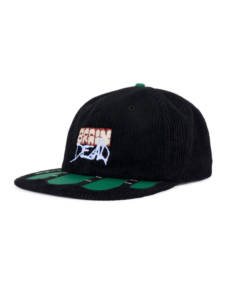 Black Brain Dead Sludge Twill 6 Panel Cap | AU 9580621-WI