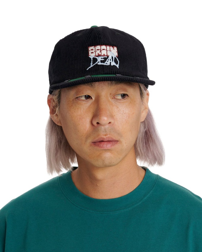 Black Brain Dead Sludge Twill 6 Panel Cap | AU 9580621-WI