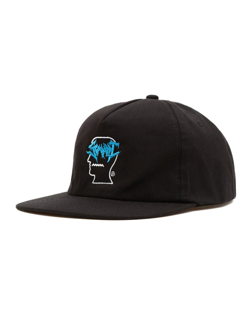 Black Brain Dead Sunami Logo Head Five Panel Hat | AU 0982671-NU