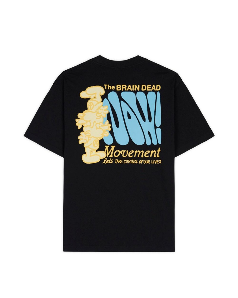 Black Brain Dead The Now Movement T-Shirt | AU 8640392-QX