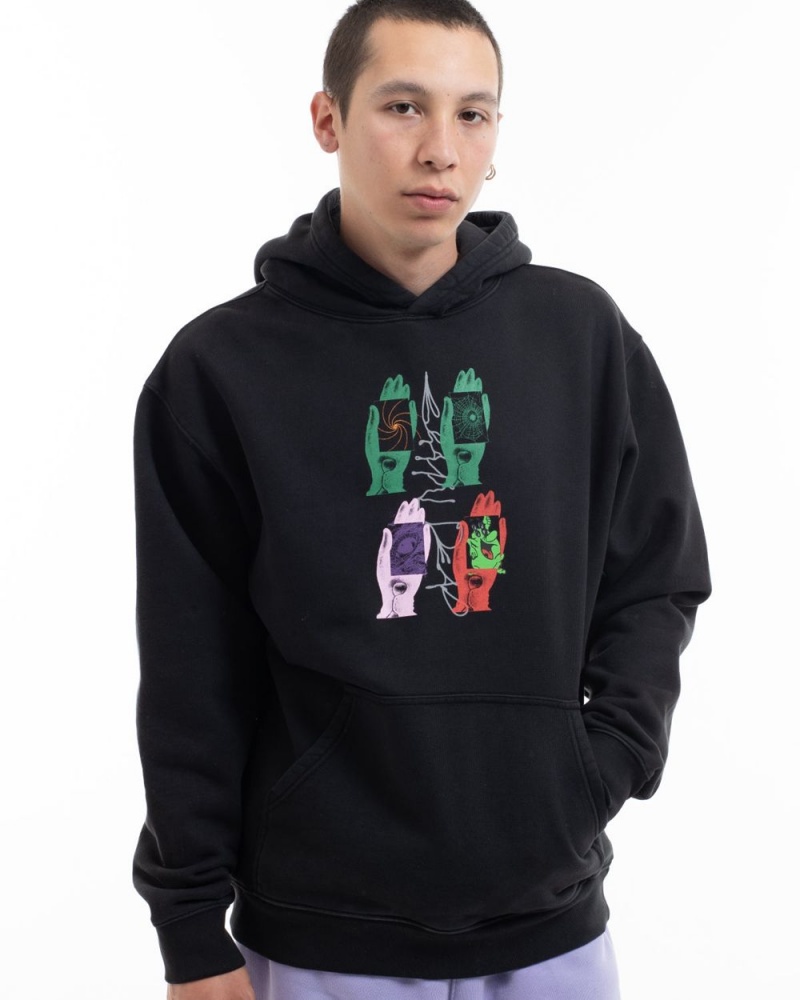 Black Brain Dead Throwing Hands Hoodie | AU 8341970-RP