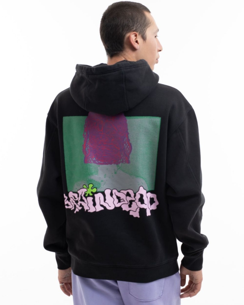 Black Brain Dead Throwing Hands Hoodie | AU 8341970-RP