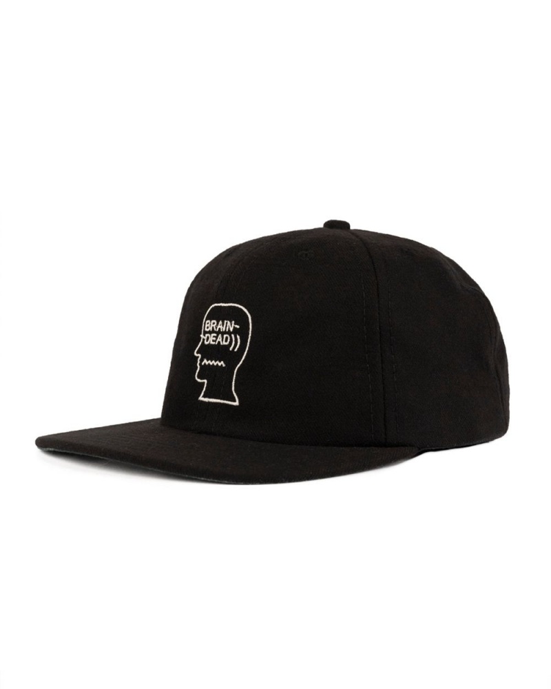 Black Brain Dead Wool Logohead Hat | AU 2840397-XB