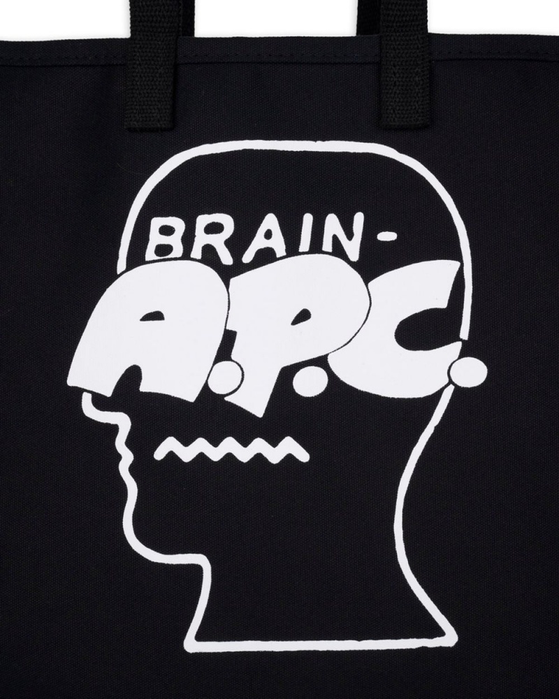 Black Brain Dead X A.P.C. Logohead Steele Tote Bag | AU 2138095-FM