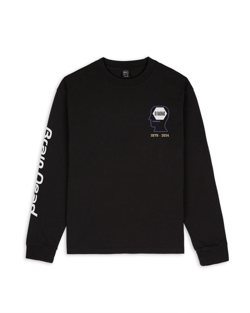 Black Brain Dead X Dj Rashad Double Cup Long Sleeve T-Shirt | AU 3147805-UF