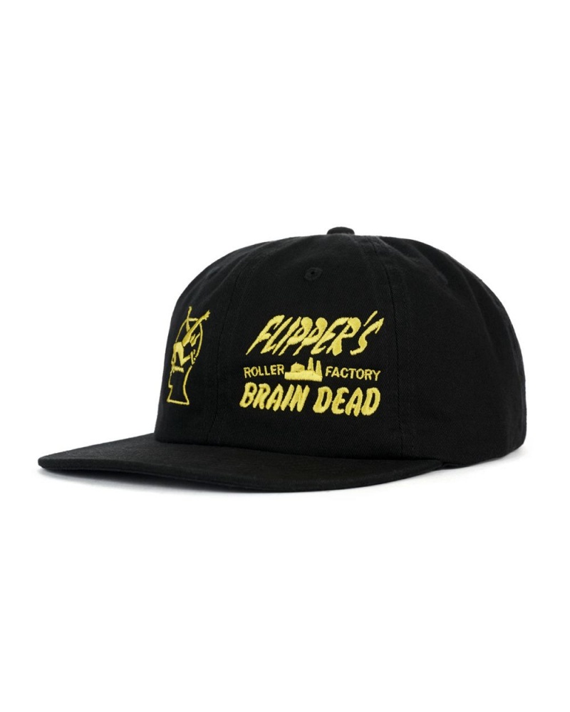 Black Brain Dead X Flippers Factory Hat | AU 5984107-YV