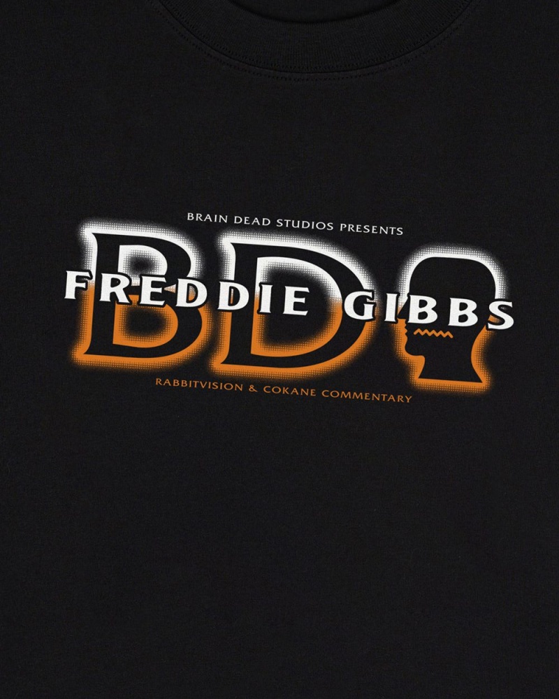 Black Brain Dead X Freddie Gibbs Halloween H20 T-Shirt | AU 1967425-NK