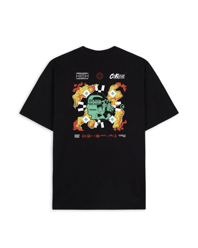 Black Brain Dead X Freddie Gibbs Rabbit Vision T-Shirt | AU 6173204-TY