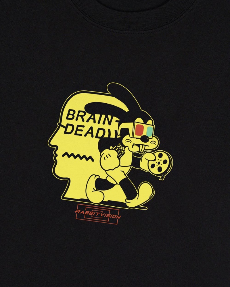 Black Brain Dead X Freddie Gibbs Rabbit Vision T-Shirt | AU 6173204-TY