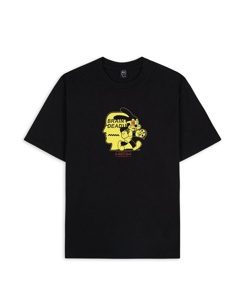 Black Brain Dead X Freddie Gibbs Rabbit Vision T-Shirt | AU 6173204-TY