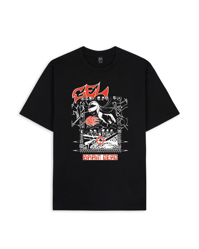 Black Brain Dead X Gel Sound & Fury T-Shirt | AU 0947568-HE