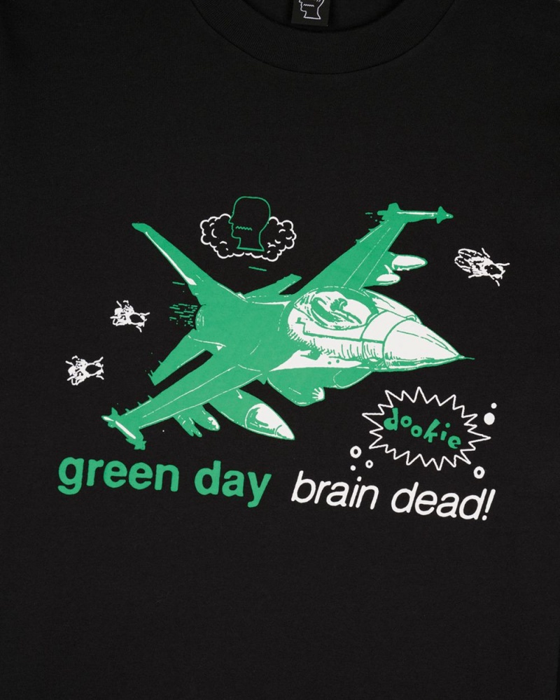 Black Brain Dead X Green Day Dookie Long Sleeve T-Shirt | AU 4536128-UD