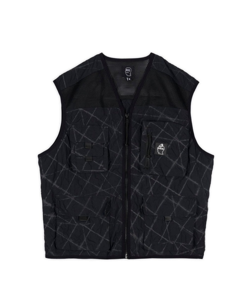 Black Brain Dead X Invincible Miller Fishing Vest | AU 0357648-HV