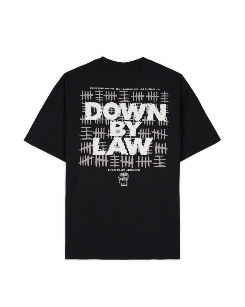 Black Brain Dead X Jim Jarmusch Down By Law T-Shirt | AU 3258064-KF