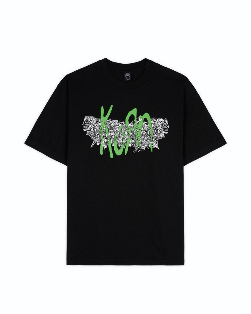 Black Brain Dead X Korn Total Mutation T-Shirt | AU 3627049-UK