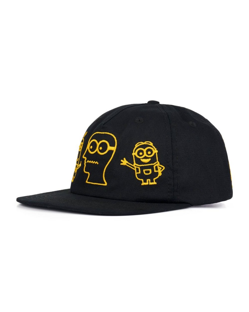 Black Brain Dead X Minions 5 Panel Snapback Hat | AU 5739406-NZ