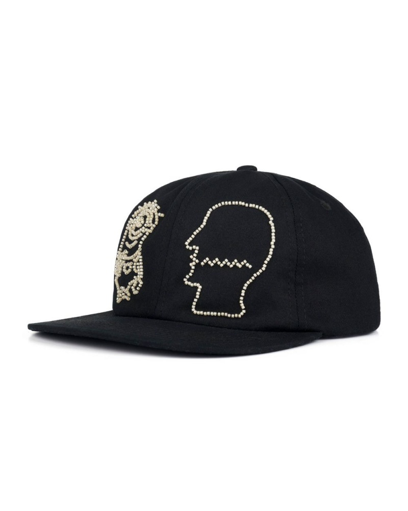 Black Brain Dead X Minions Beaded 6 Panel Cap | AU 4752108-MU