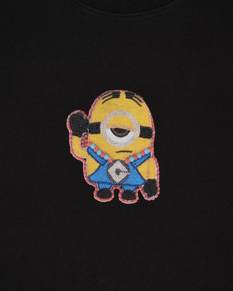 Black Brain Dead X Minions Beaded Stuart T-Shirt | AU 2486015-KB