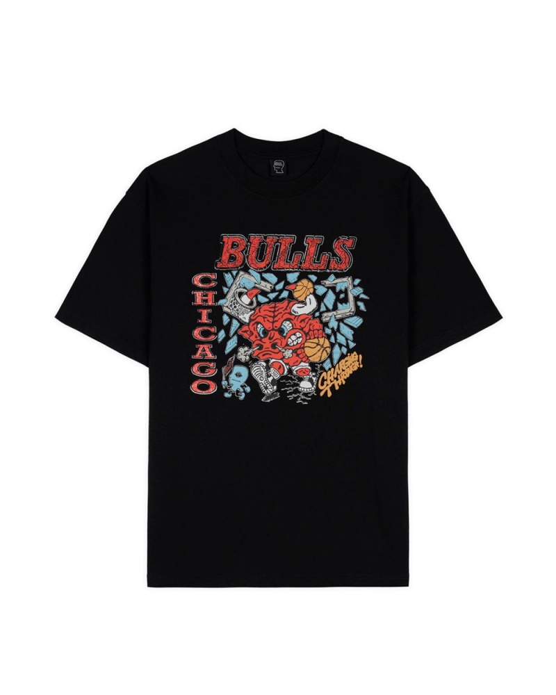 Black Brain Dead X NBA Chicago Bulls T-Shirt | AU 2540168-OD