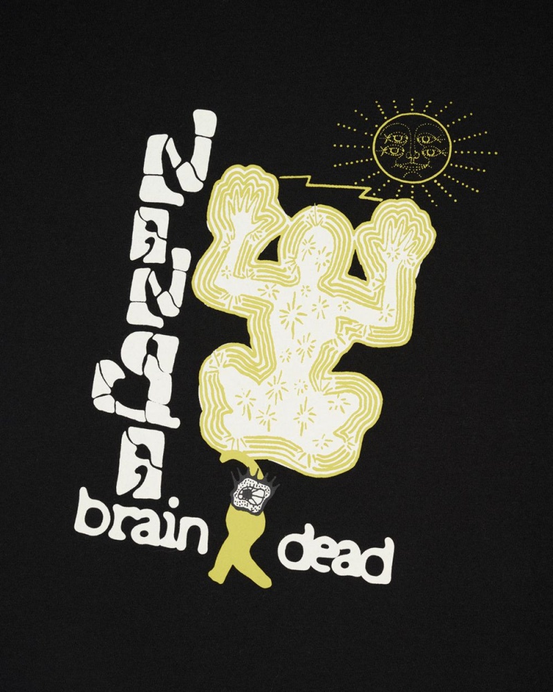 Black Brain Dead X Nanga Geoglyphs T-Shirt | AU 1832690-RT