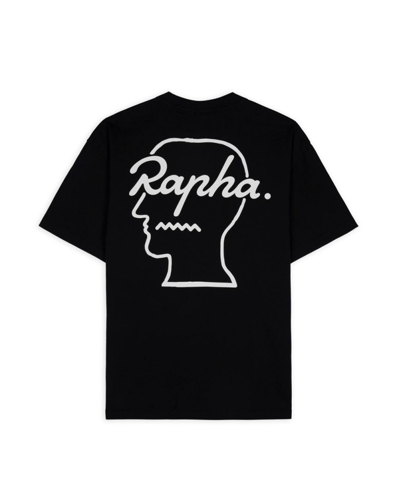 Black Brain Dead X Rapha Raphahead T-Shirt | AU 5879201-FP