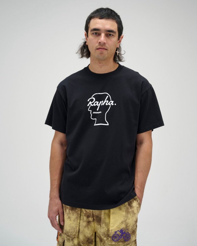 Black Brain Dead X Rapha Raphahead T-Shirt | AU 5879201-FP