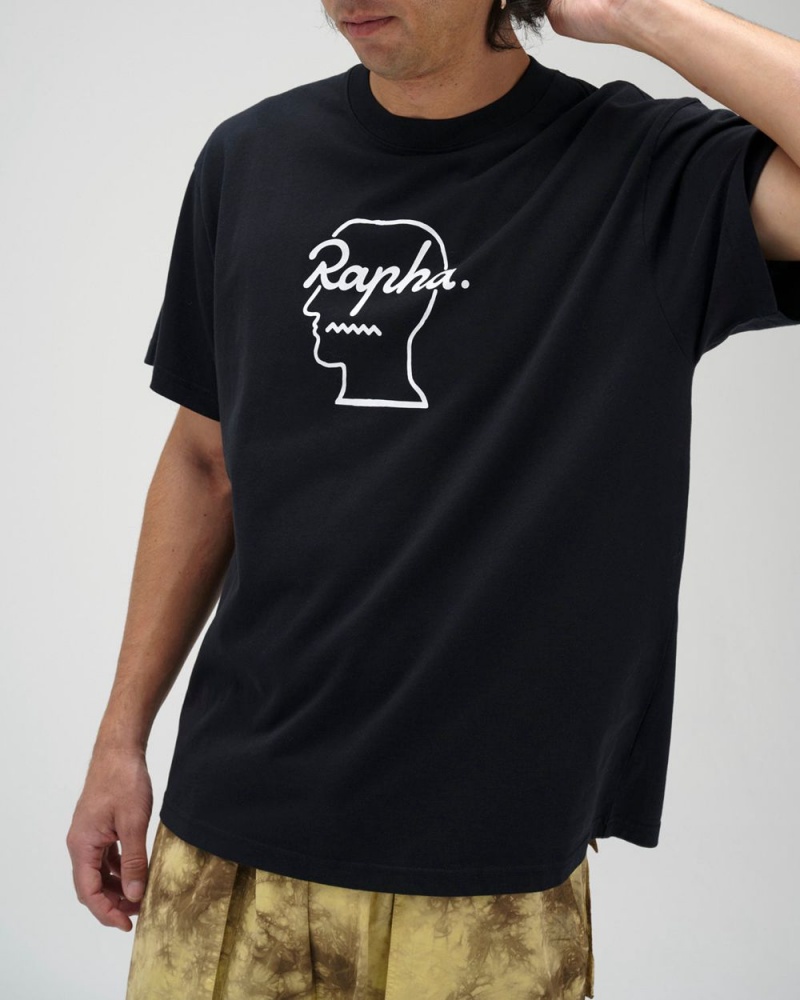 Black Brain Dead X Rapha Raphahead T-Shirt | AU 5879201-FP