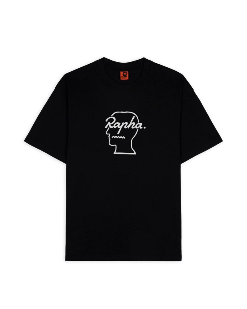 Black Brain Dead X Rapha Raphahead T-Shirt | AU 5879201-FP