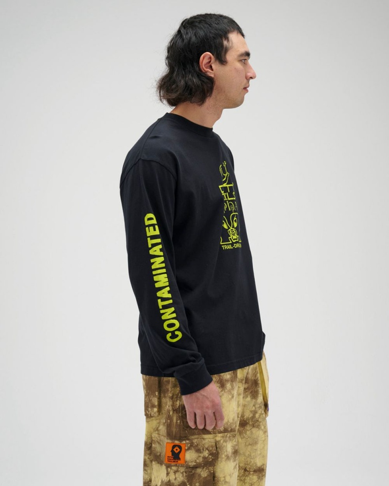 Black Brain Dead X Rapha Trail Ghoul Long Sleeve T-Shirt | AU 6514790-YE