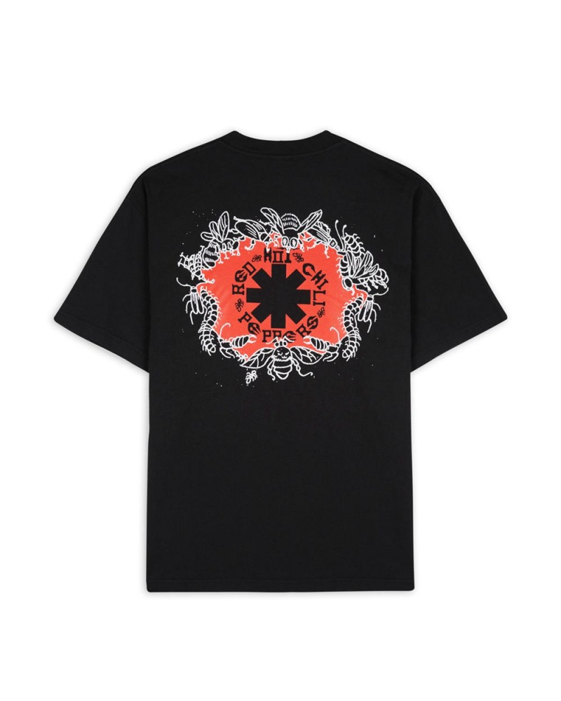 Black Brain Dead X Red Hot Chili Peppers Dog Dance T-Shirt | AU 2318645-YP