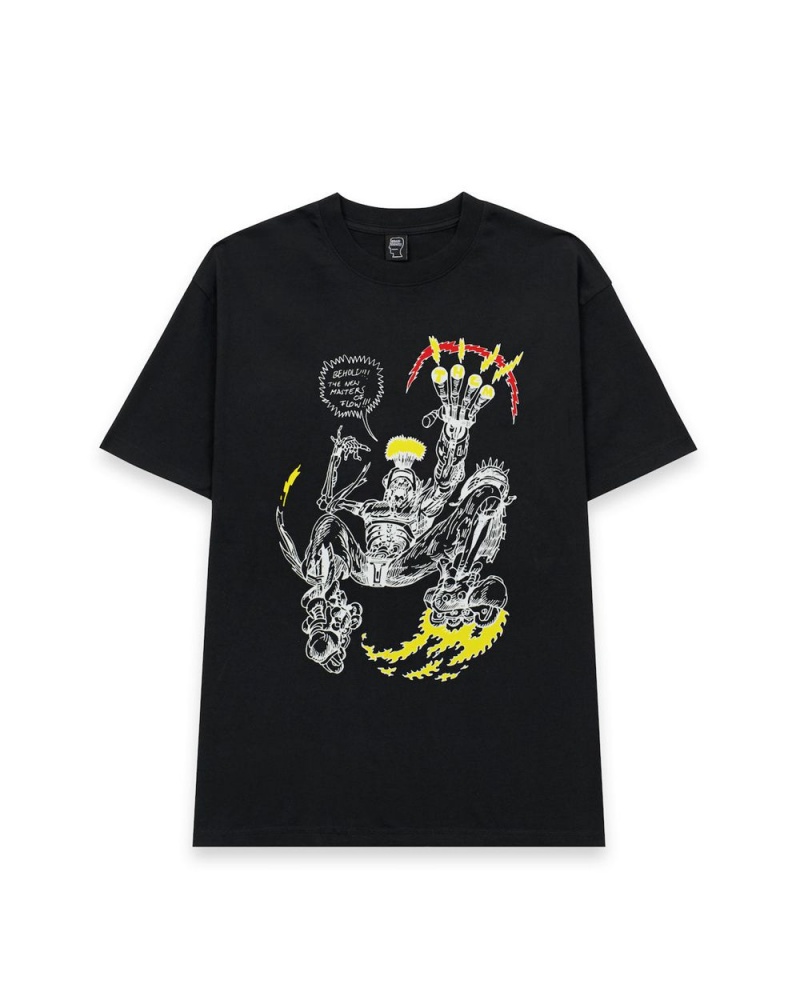 Black Brain Dead X Them Masters Of Flow T-Shirt | AU 6571493-WH