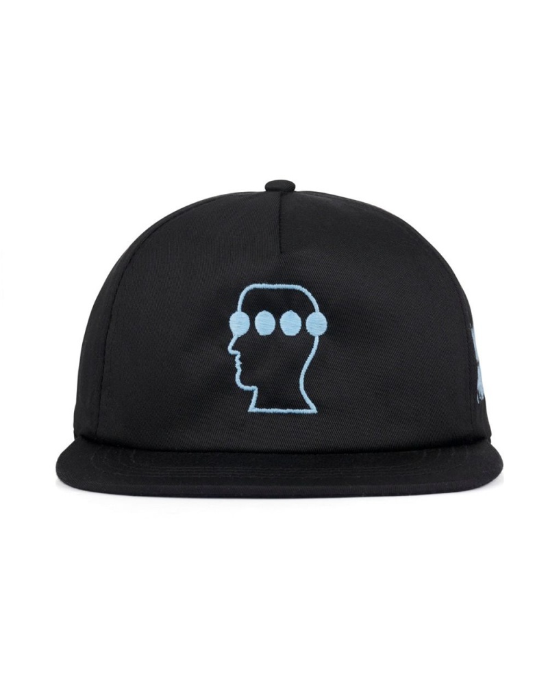 Black Brain Dead X Them Skates Logo Head Dots Hat | AU 6941857-OZ