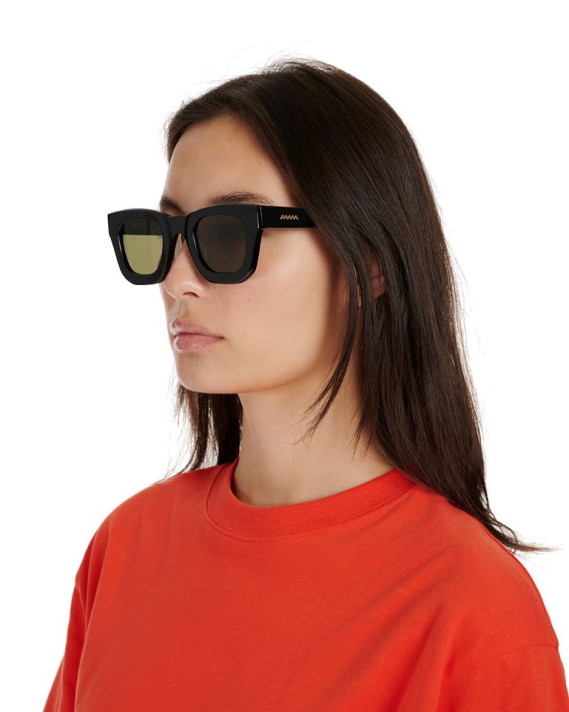 Black Green Brain Dead Elia Post Modern Primitive Eye Protection Sunglasses | AU 0413576-NC