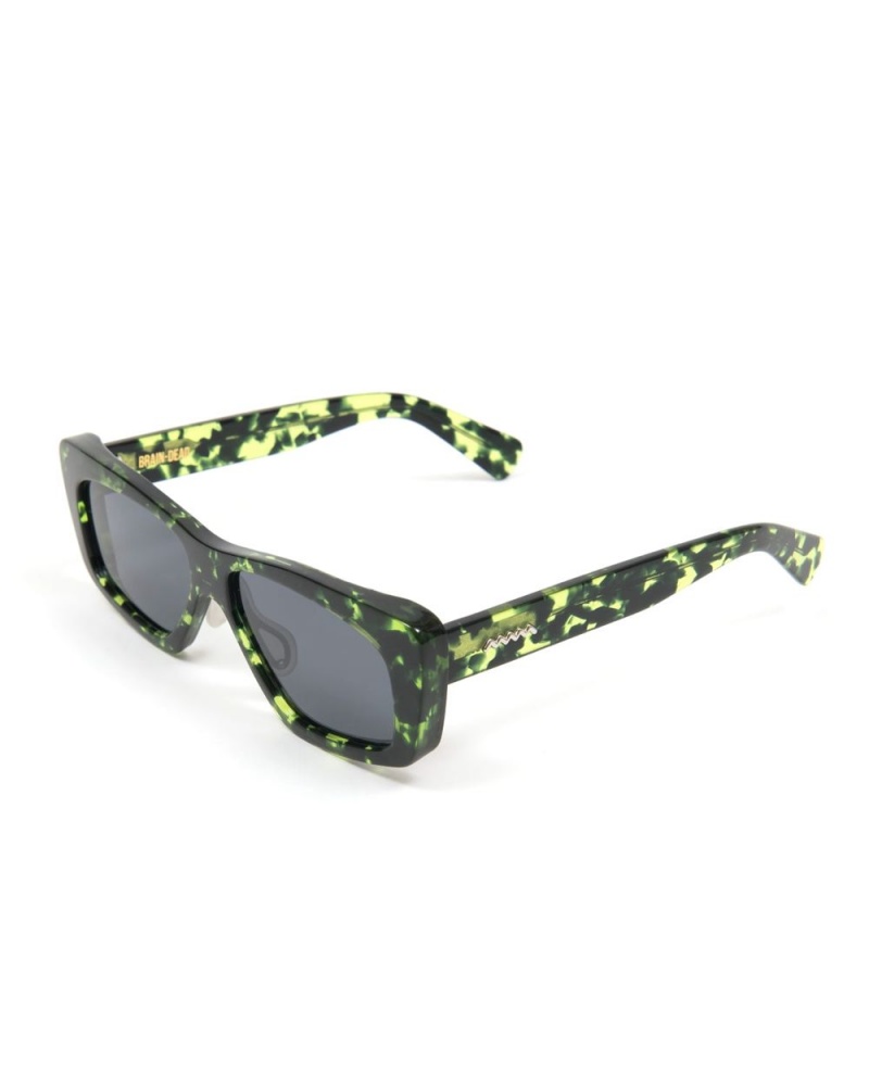 Black Green Brain Dead Kopelman Post Modern Primitive Eye Protection Sunglasses | AU 1652794-VD