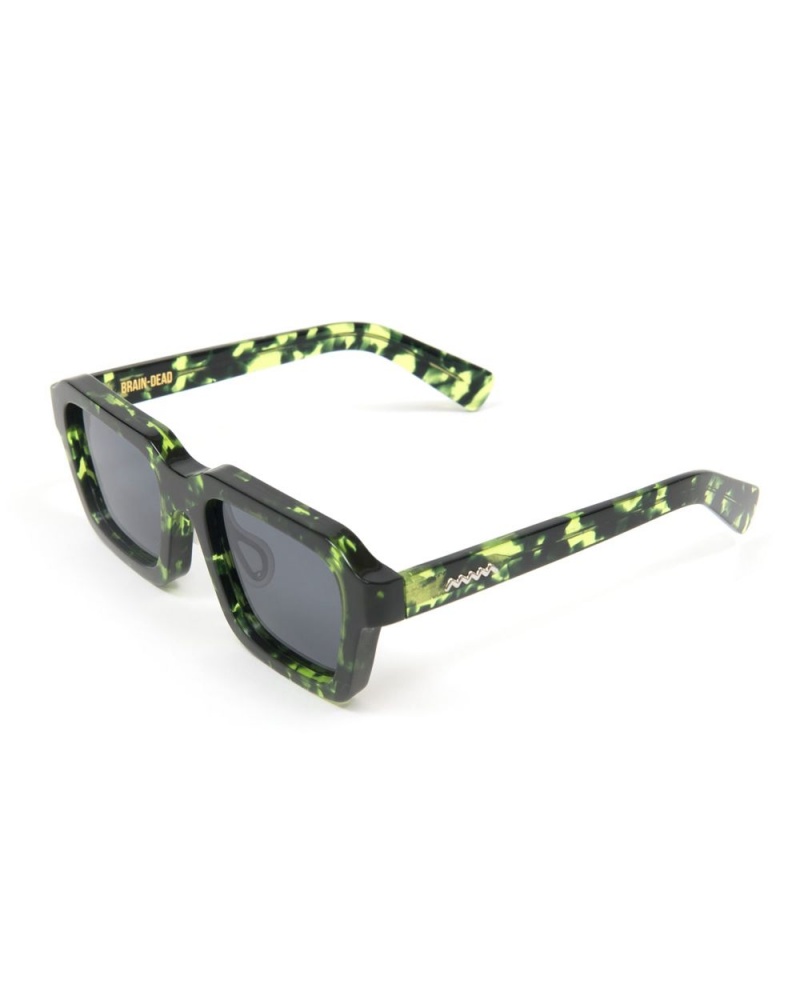 Black Green Brain Dead Staunton Post Modern Primitive Eye Protection Sunglasses | AU 7350918-IT