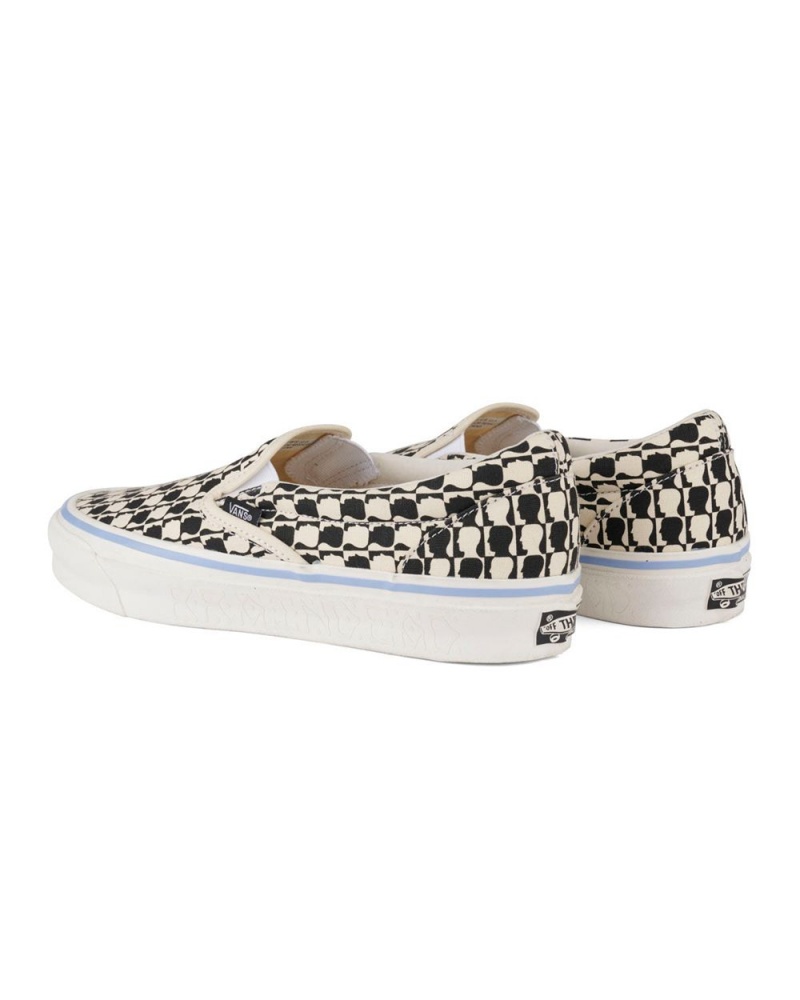 Black White Brain Dead X Vans Og Slip-On Shoes | AU 9042715-BZ