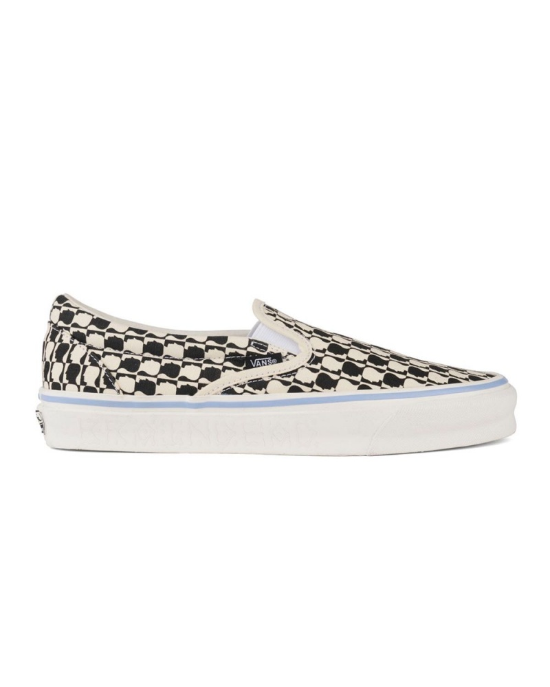 Black White Brain Dead X Vans Og Slip-On Shoes | AU 9042715-BZ