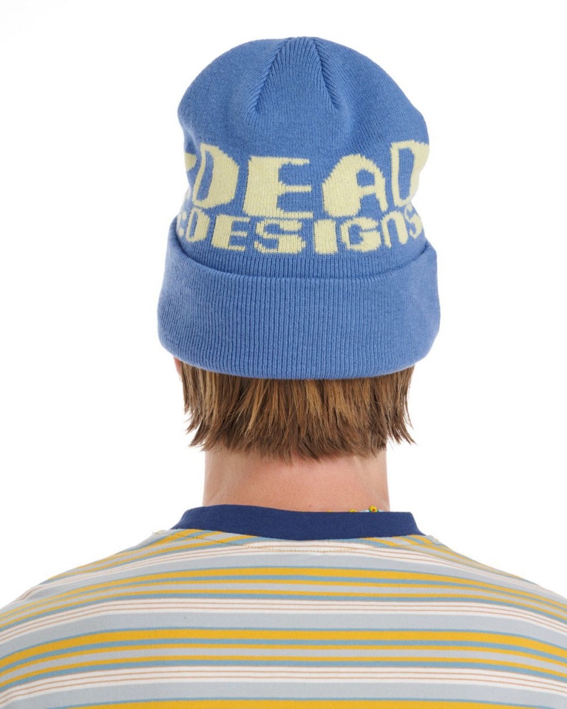 Blue Brain Dead Californian Design Beanie | AU 9248137-ZX