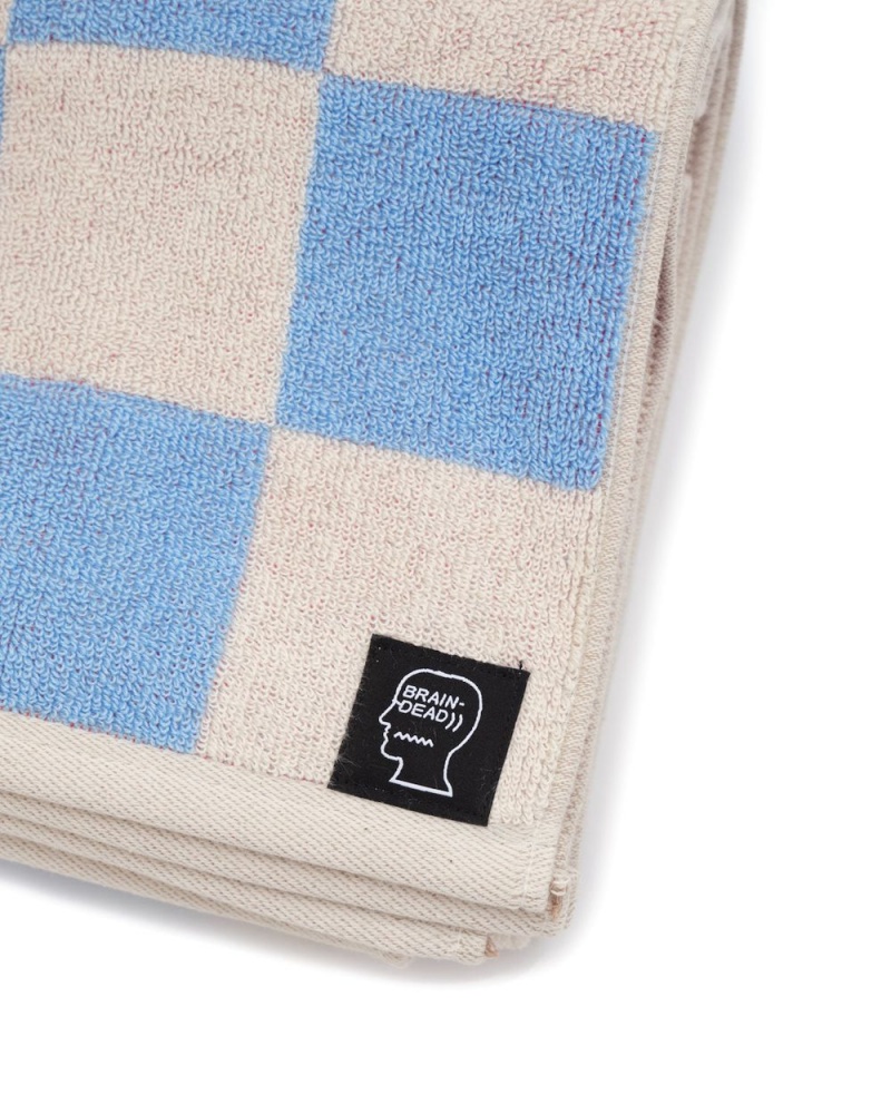 Blue Brain Dead Checkered Beach Towel | AU 1624057-OT