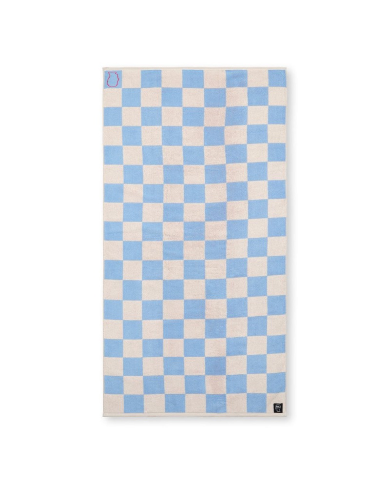 Blue Brain Dead Checkered Beach Towel | AU 1624057-OT