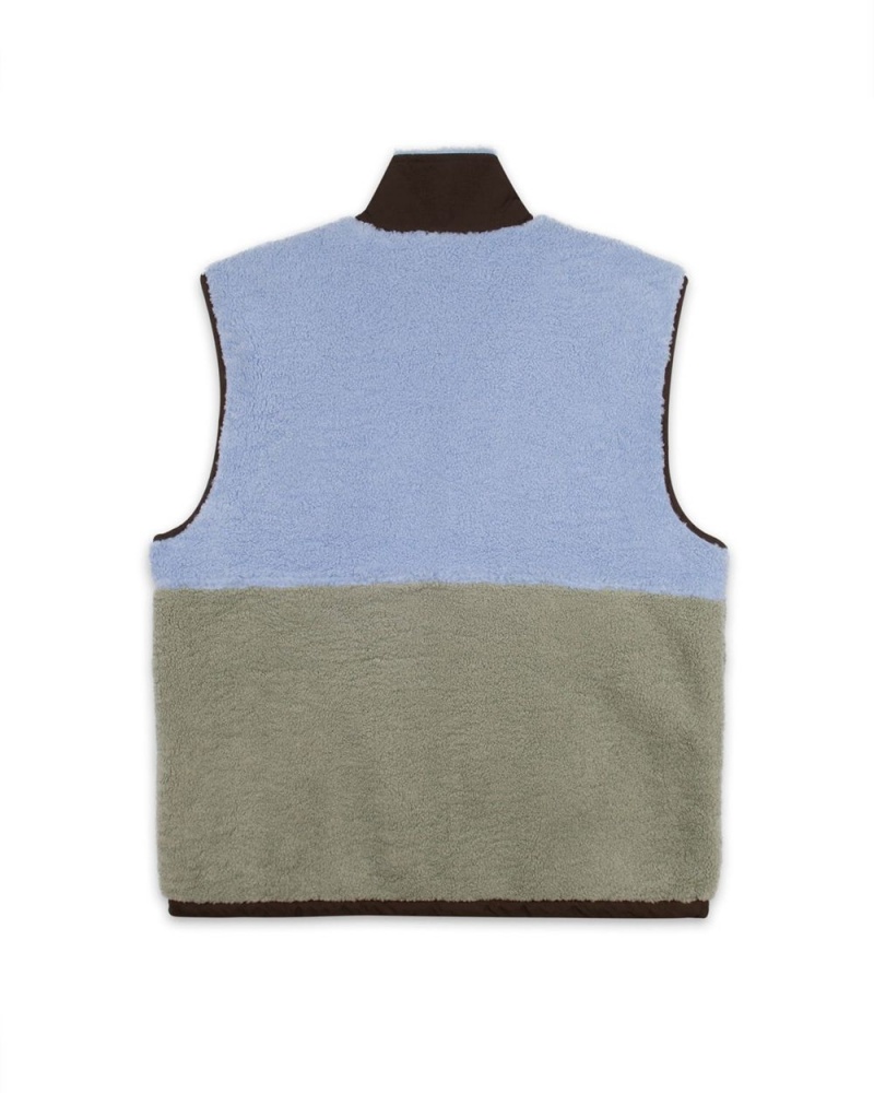 Blue Brain Dead Climbing Californian Paneled Sherpa Vest | AU 6093215-UM