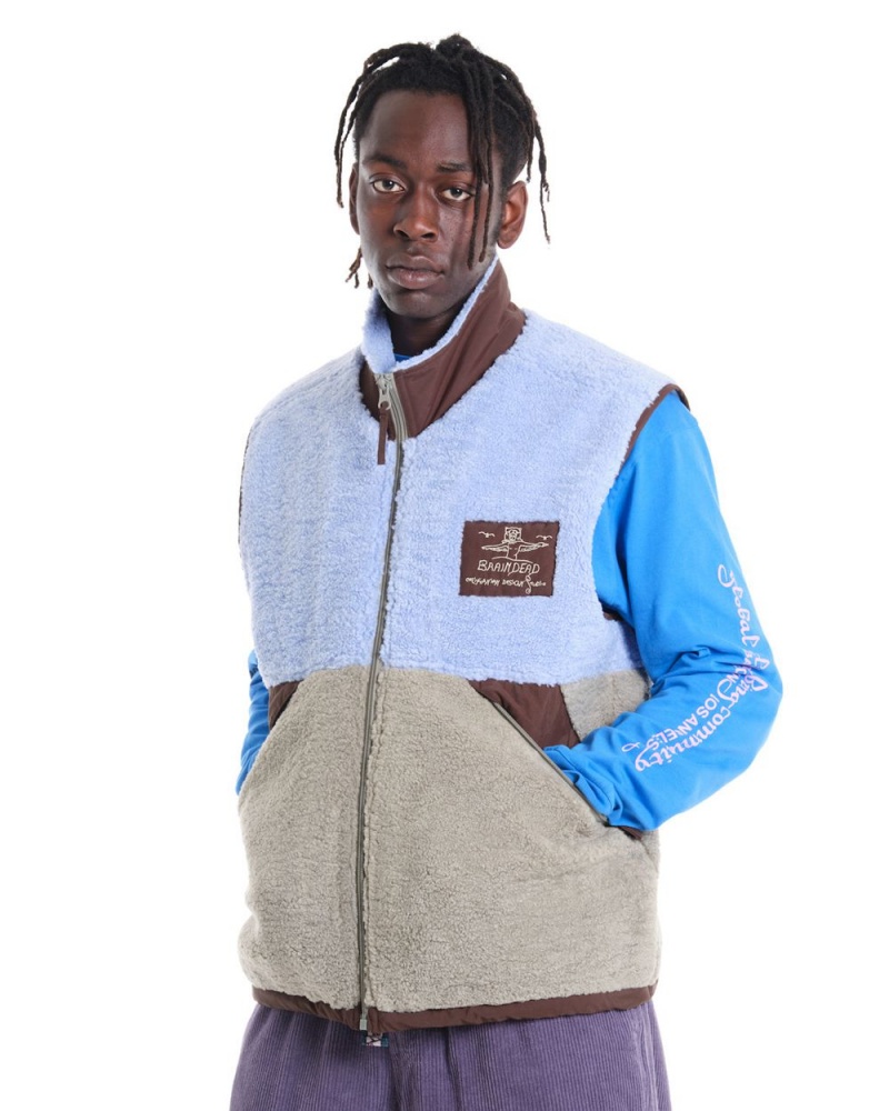 Blue Brain Dead Climbing Californian Paneled Sherpa Vest | AU 6093215-UM