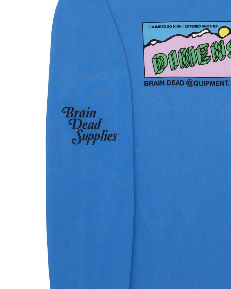 Blue Brain Dead Climbing New Dimensions Long Sleeve T-Shirt | AU 0287436-GE