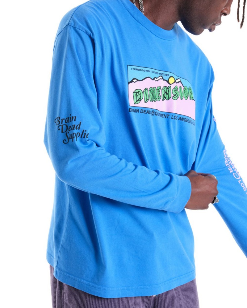 Blue Brain Dead Climbing New Dimensions Long Sleeve T-Shirt | AU 0287436-GE