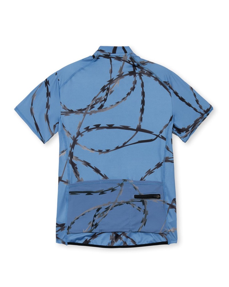 Blue Brain Dead Cycling Jersey Shirt | AU 8506923-EY