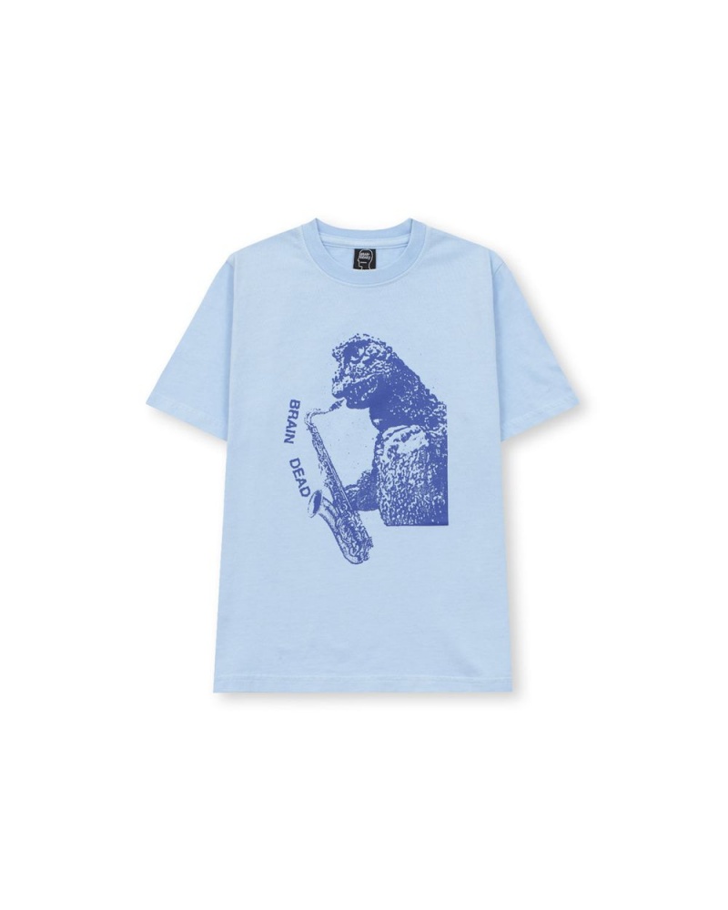 Blue Brain Dead Dino Jazz Kids T-Shirt | AU 5628709-XM