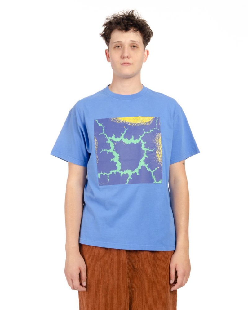 Blue Brain Dead Electric Owl T-Shirt | AU 1675932-VY