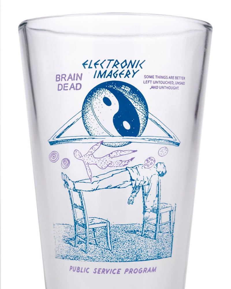 Blue Brain Dead Electronic Imagery Pint Glass Homeware | AU 0812935-HI