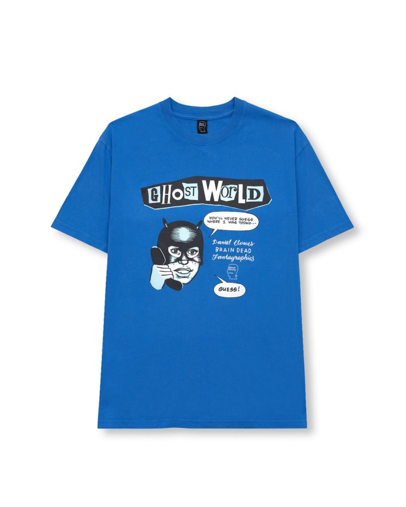 Blue Brain Dead Ghost World T-Shirt | AU 7524806-KV